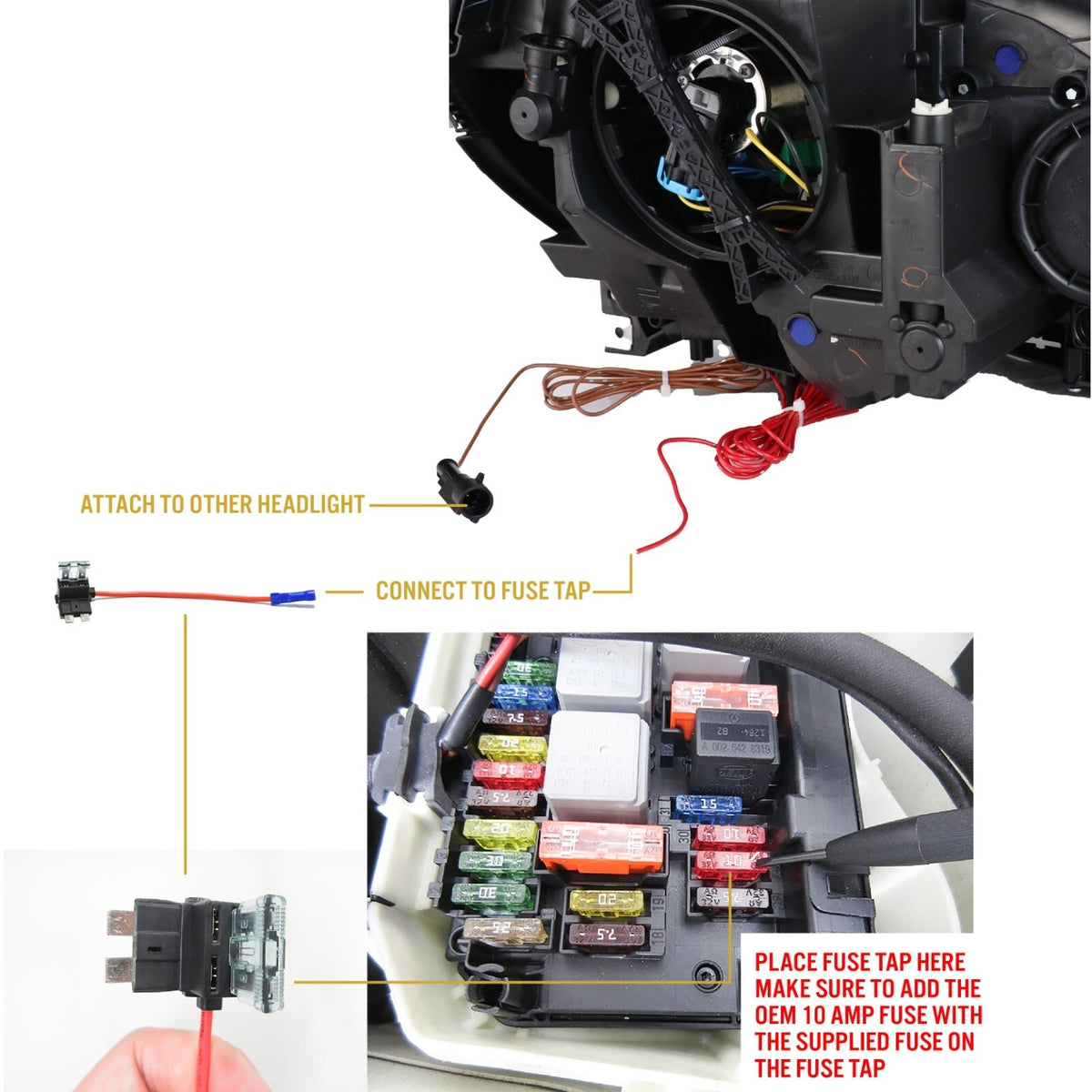 DRL fuse tap wiring
