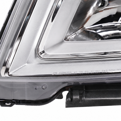 Chrome Halogen Projector headlights pair front view for 2010-2015 GMC Terrain SL SLE SLT (view 9)