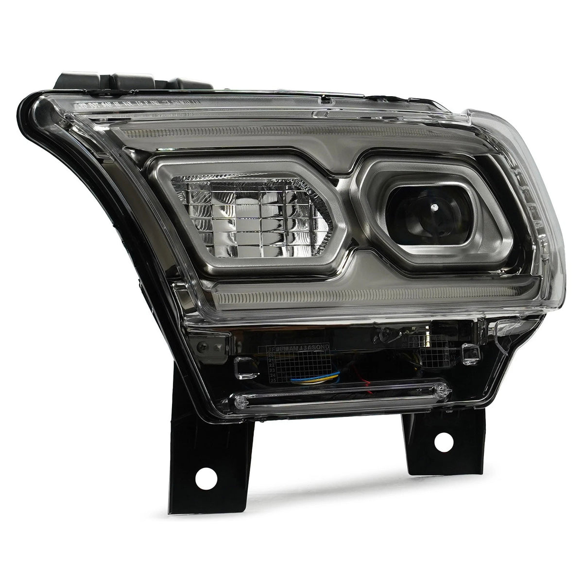 Left LED headlight lens close-up for 2021-2025 Dodge Durango