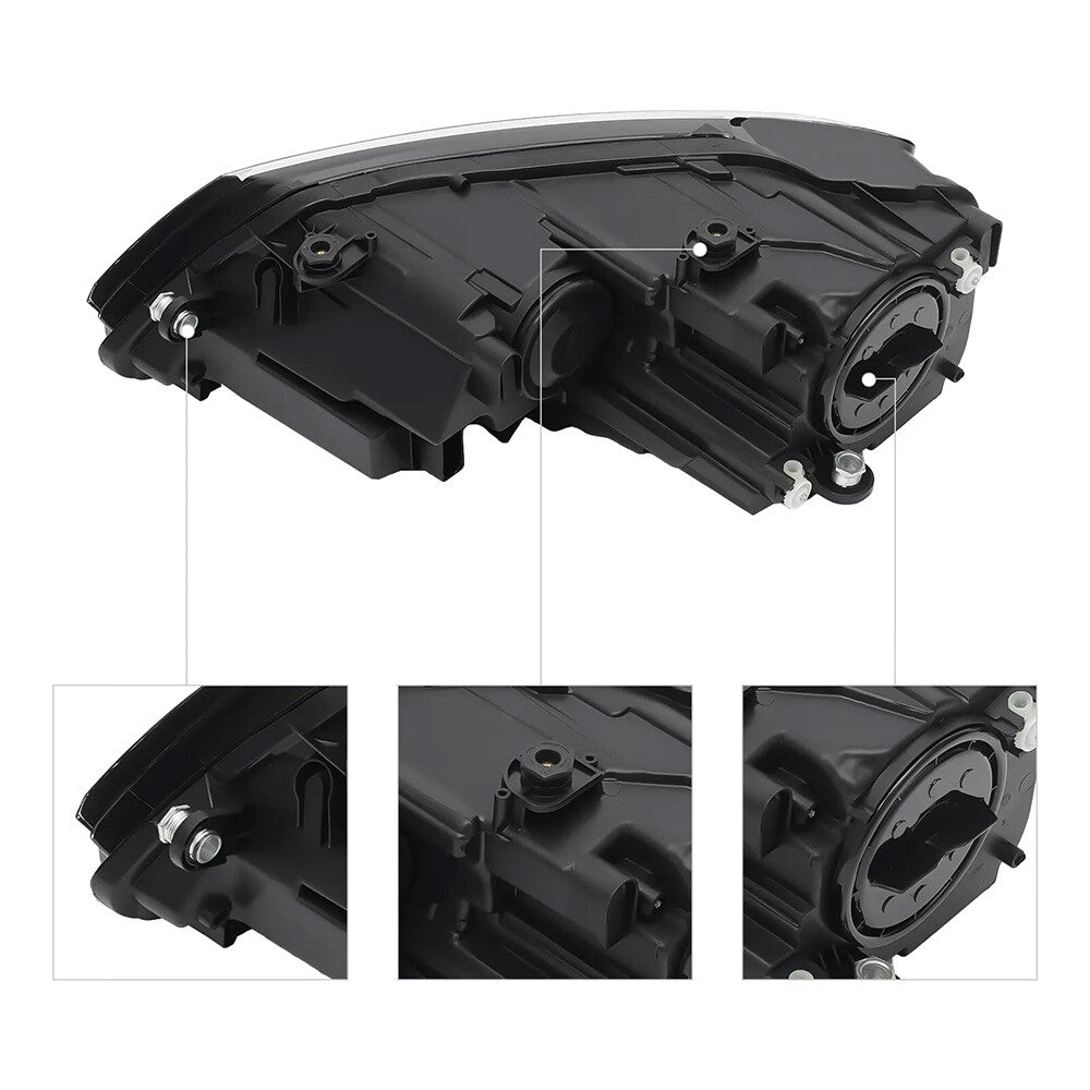 Halogen headlight adjuster close-up for 2017-2018 VW Jetta