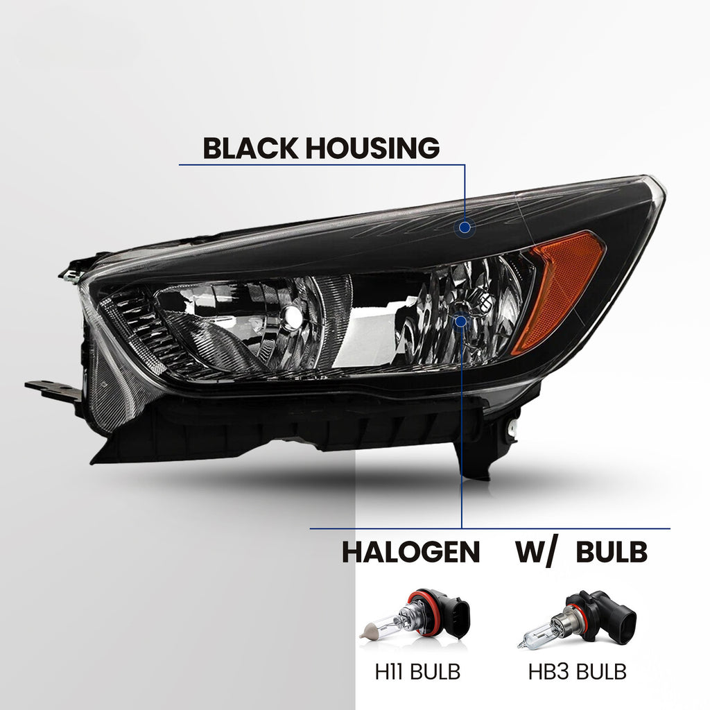 Halogen headlight bulb socket close-up for 2018-2019 Ford Escape