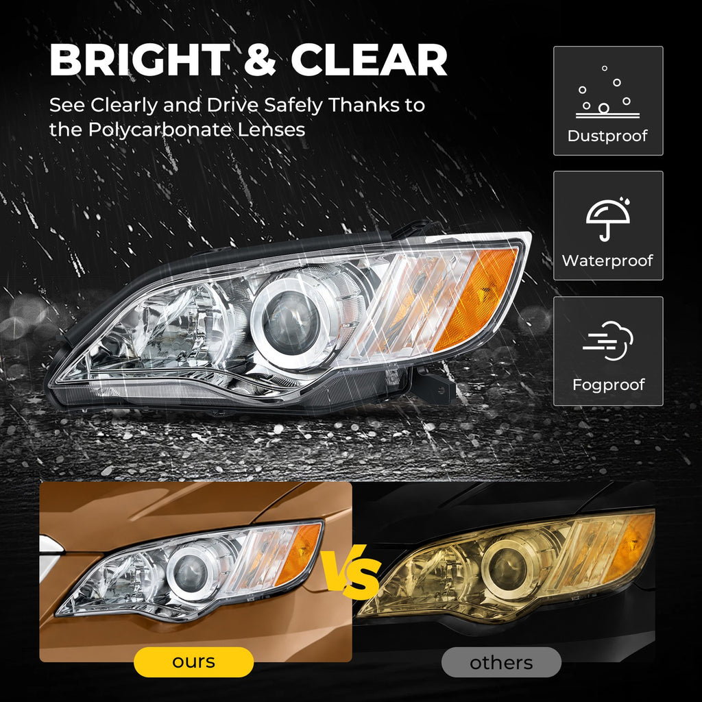 Chrome Projector Halogen headlight features and specifications for 2008-2009 Subaru Outback (image 4)