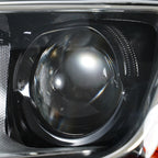 Halogen projector headlight adjuster close-up for 2017-2022 Jeep Grand Cherokee