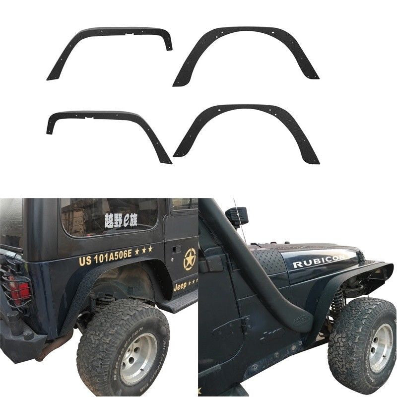 Steel Fender Flare 4pcs Set for Jeep Wrangler YJ & TJ 1987-2006 Exterior Part