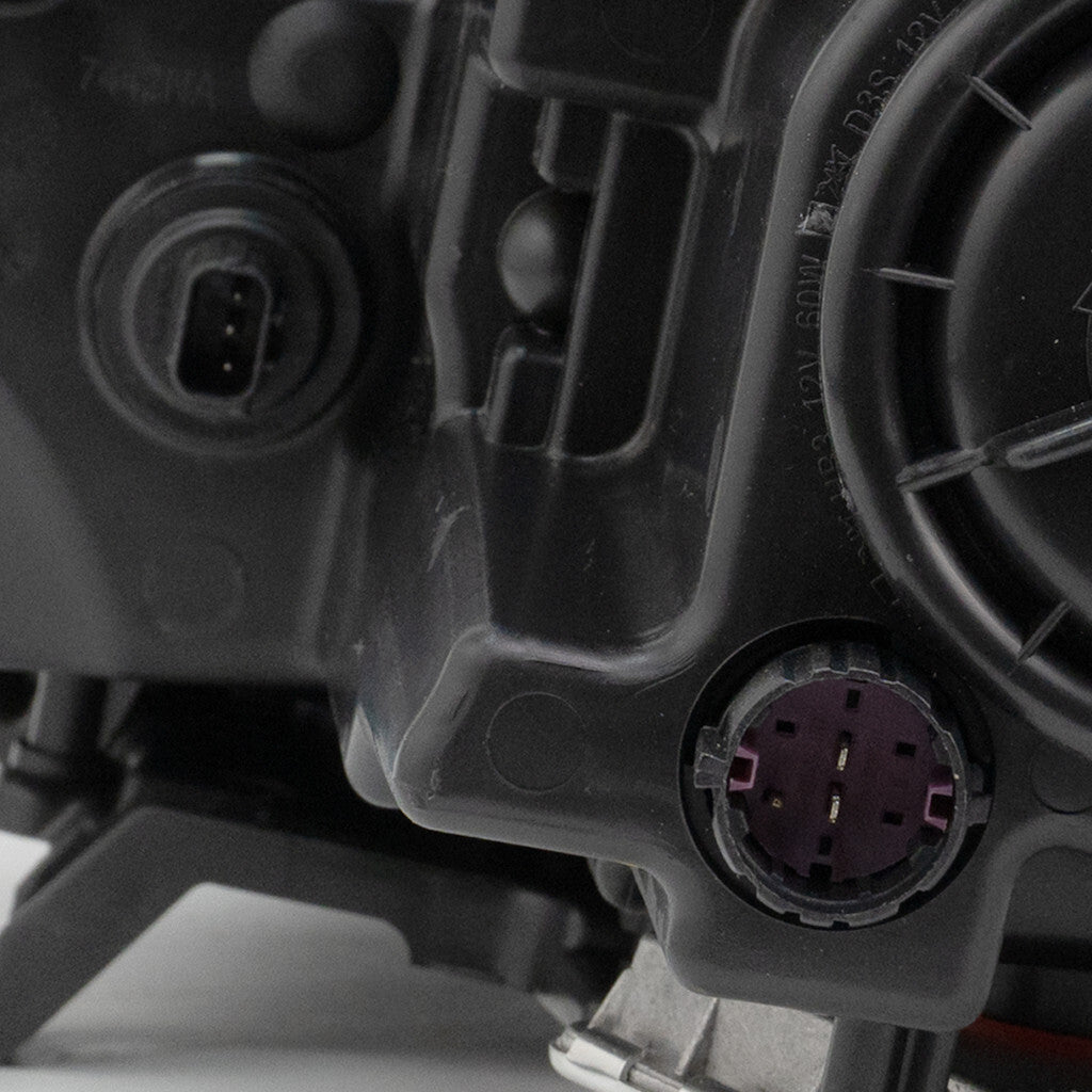 Hid headlight connector close-up for 2013-2016 Dodge Dart
