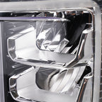 Right LED headlight lens close-up for 2020-2023 GMC Sierra HD