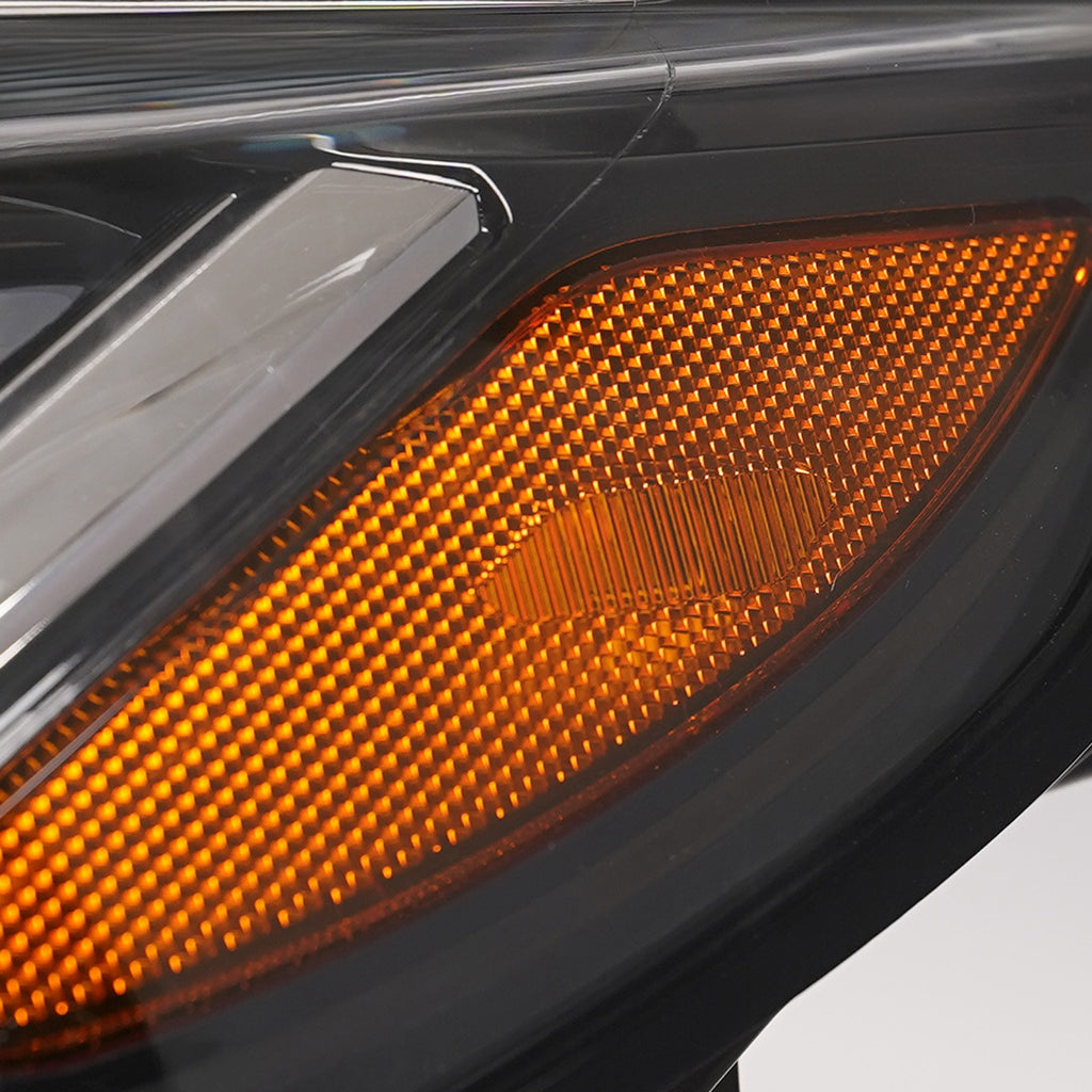 Right LED headlight lens close-up for 2025-2027 Ford Explorer Active