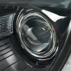 Right halogen projector headlight lens close-up for 2015-2023 Chrysler 300