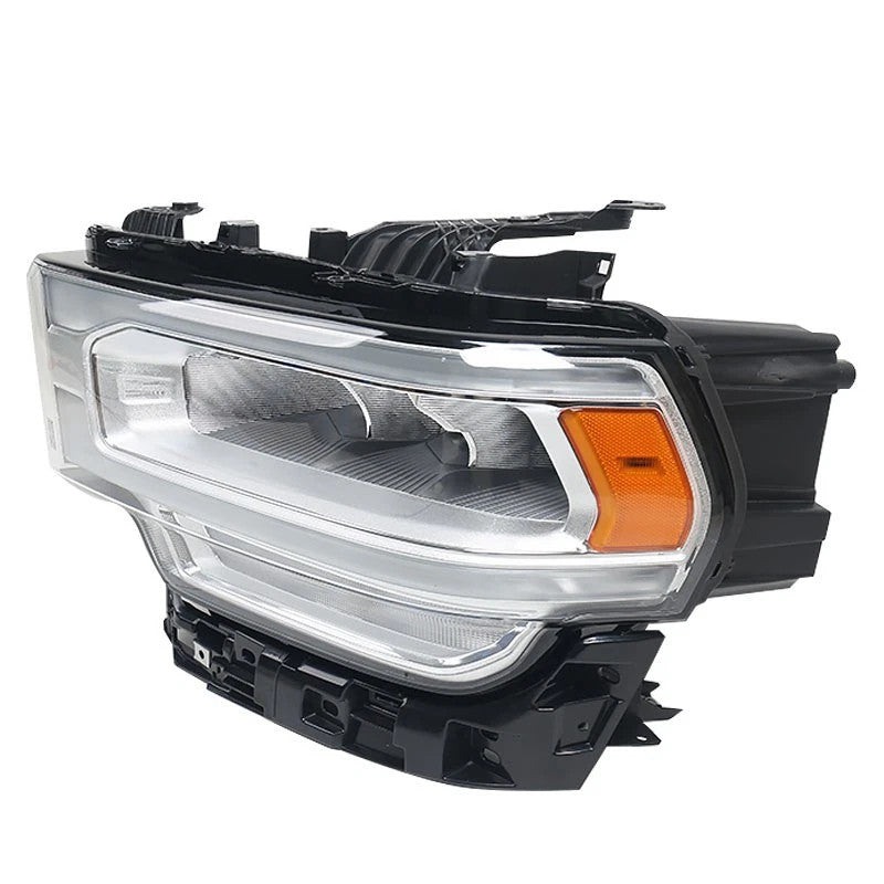 Left LED headlight lens close-up for 2019-2024 Ram 2500/3500