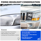 Headlight bulb size diagram for 2006-2010 Jeep Commander Black Halogen headlights (image 3)