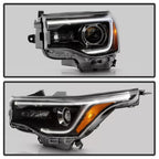 Halogen headlight mounting tab close-up for 2017-2019 GMC Acadia