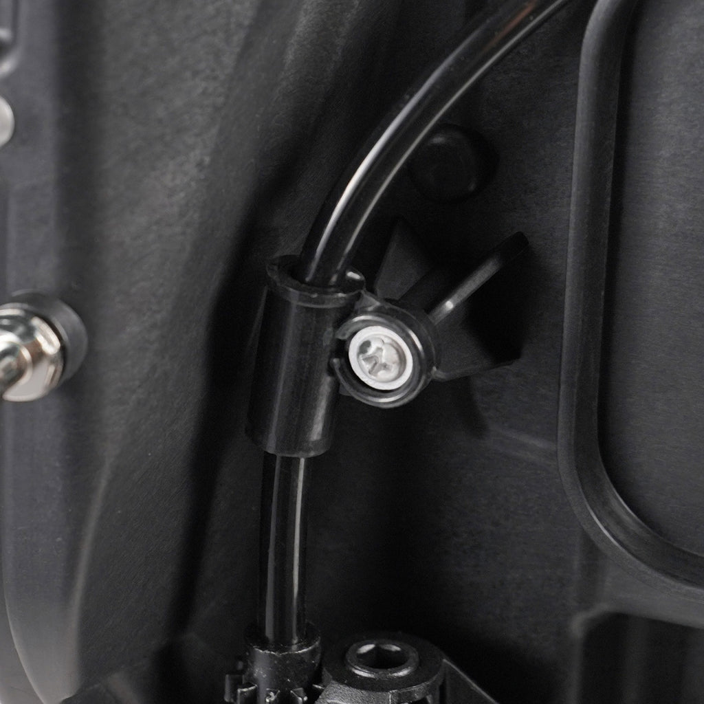 Led headlight adjuster close-up for 2017-2019 Ford F-250/F-350 Super Duty