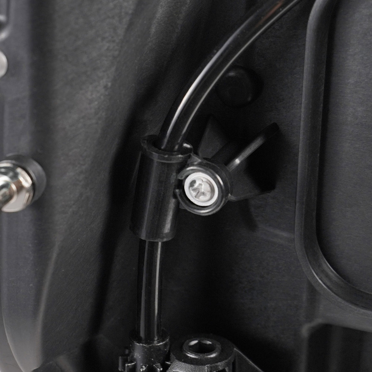 Led headlight adjuster close-up for 2017-2019 Ford F-250/F-350 Super Duty