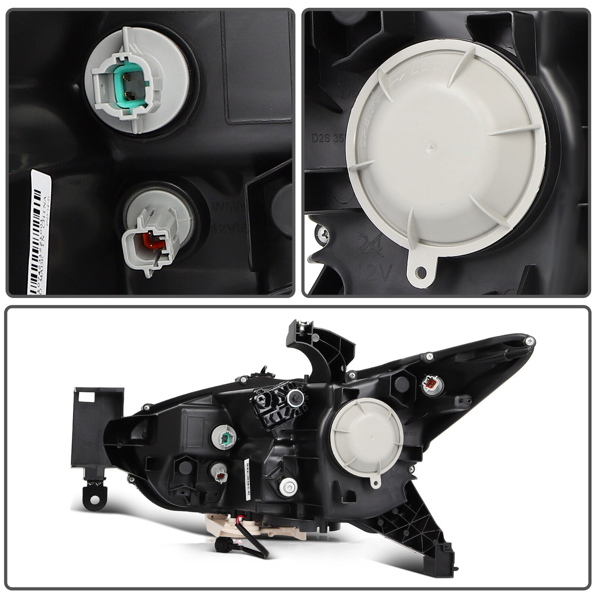Hid headlight connector close-up for 2014-2015 Infiniti QX60