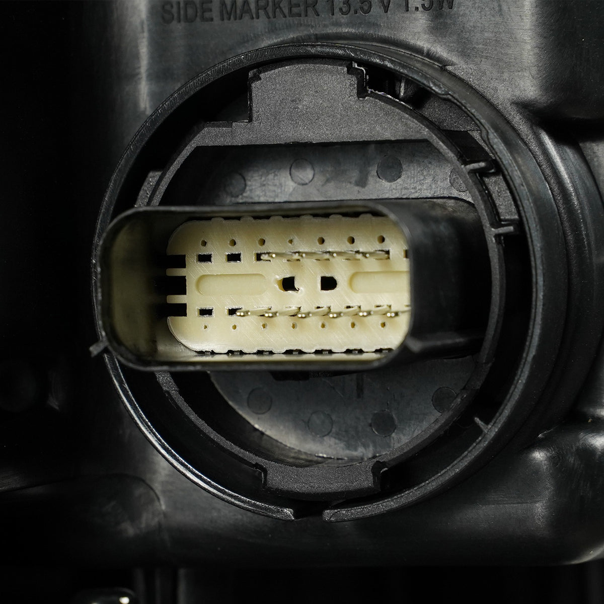 Led headlight connector close-up for 2019-2024 Ram 1500