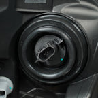Halogen headlight bulb socket close-up for 2020-2022 Ford Super Duty