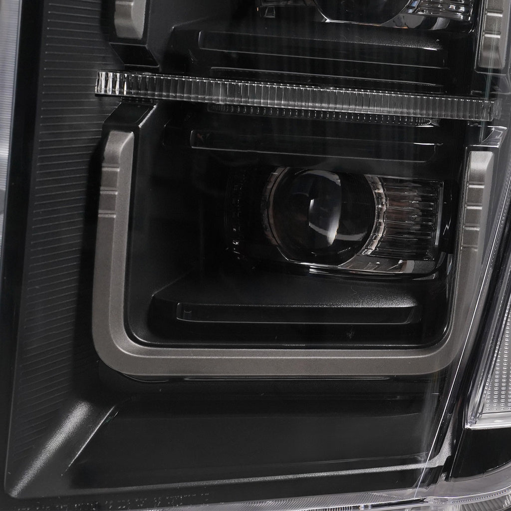 Led headlight adjuster close-up for 2021-2023 Ford F-150 Raptor