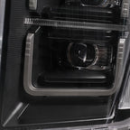 Led headlight adjuster close-up for 2021-2023 Ford F-150 Raptor