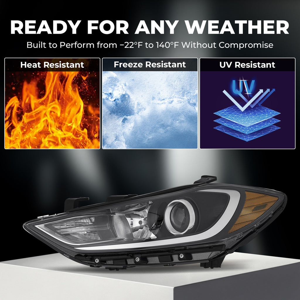 Black Projector Halogen headlight features and specifications for 2017-2018 Hyundai Elantra (image 4)