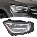 Led headlight adjuster close-up for 2020-2022 Mercedes-Benz GLC