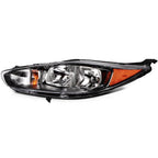 Left halogen headlight lens close-up for 2014-2019 Ford Fiesta