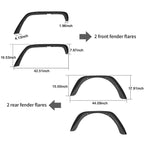 Steel Fender Flare 4pcs Set for Jeep Wrangler YJ & TJ 1987-2006 Exterior Part