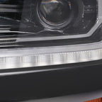 Hid headlight mounting tab close-up for 2016-2018 Chevy Silverado 1500