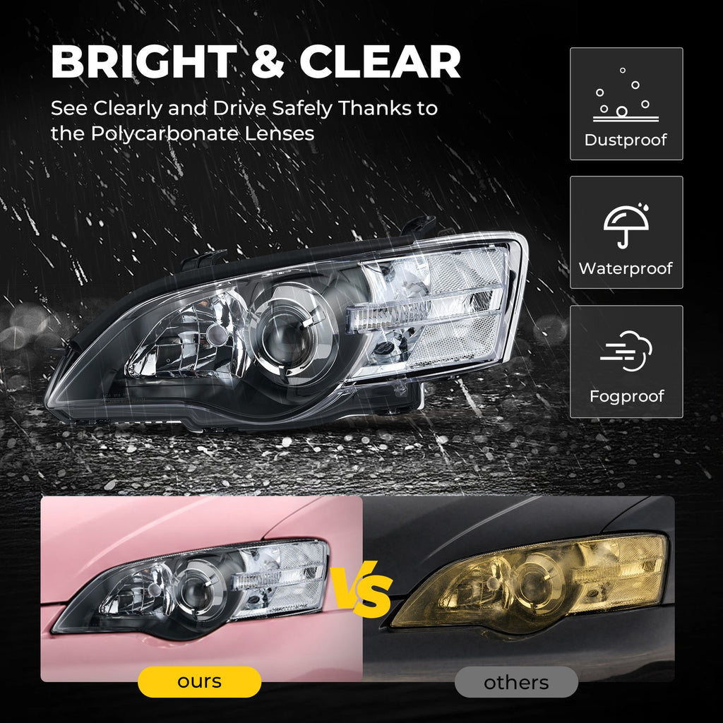 Black Projector Halogen headlight features and specifications for 2005-2007 Subaru Legacy Outback (image 4)