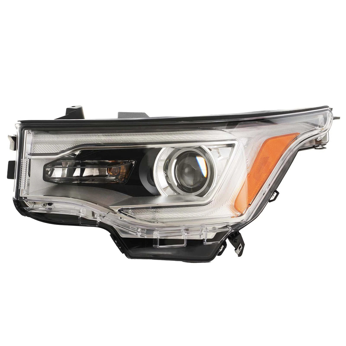 Hid headlight mounting tab close-up for 2017-2019 GMC Acadia