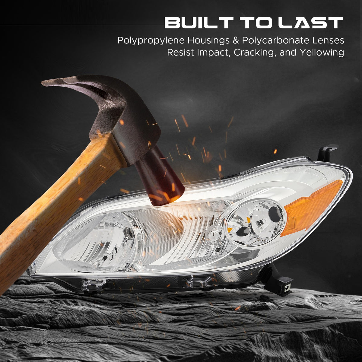Chrome Halogen headlight features and specifications for 2009-2014 Toyota Matrix (image 5)