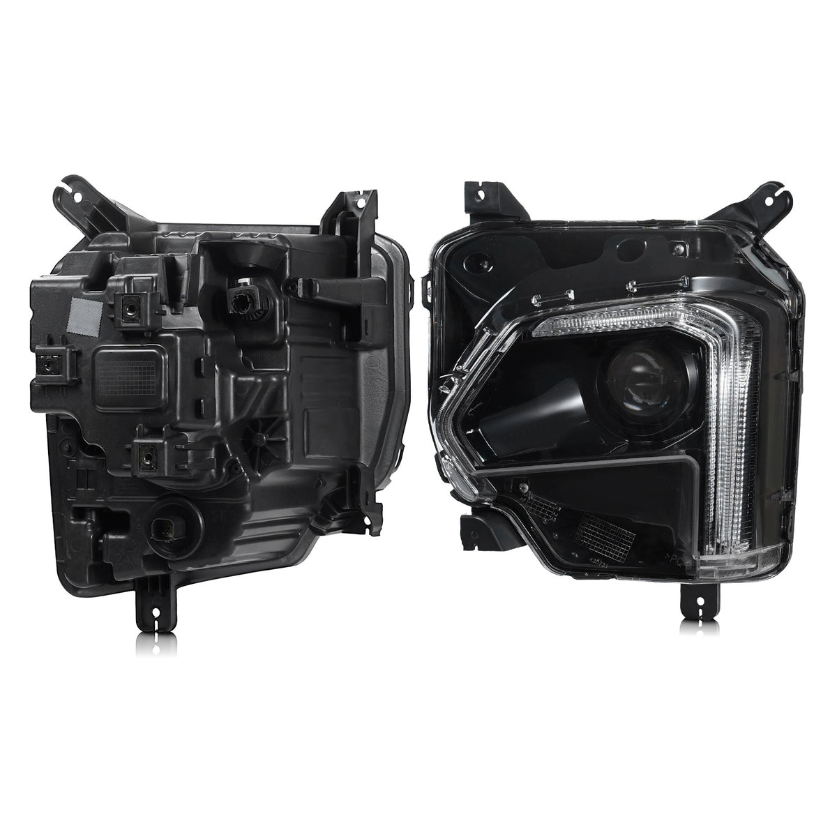 Pair LED headlight rear housing angle for 2022-2024 Chevrolet Traverse