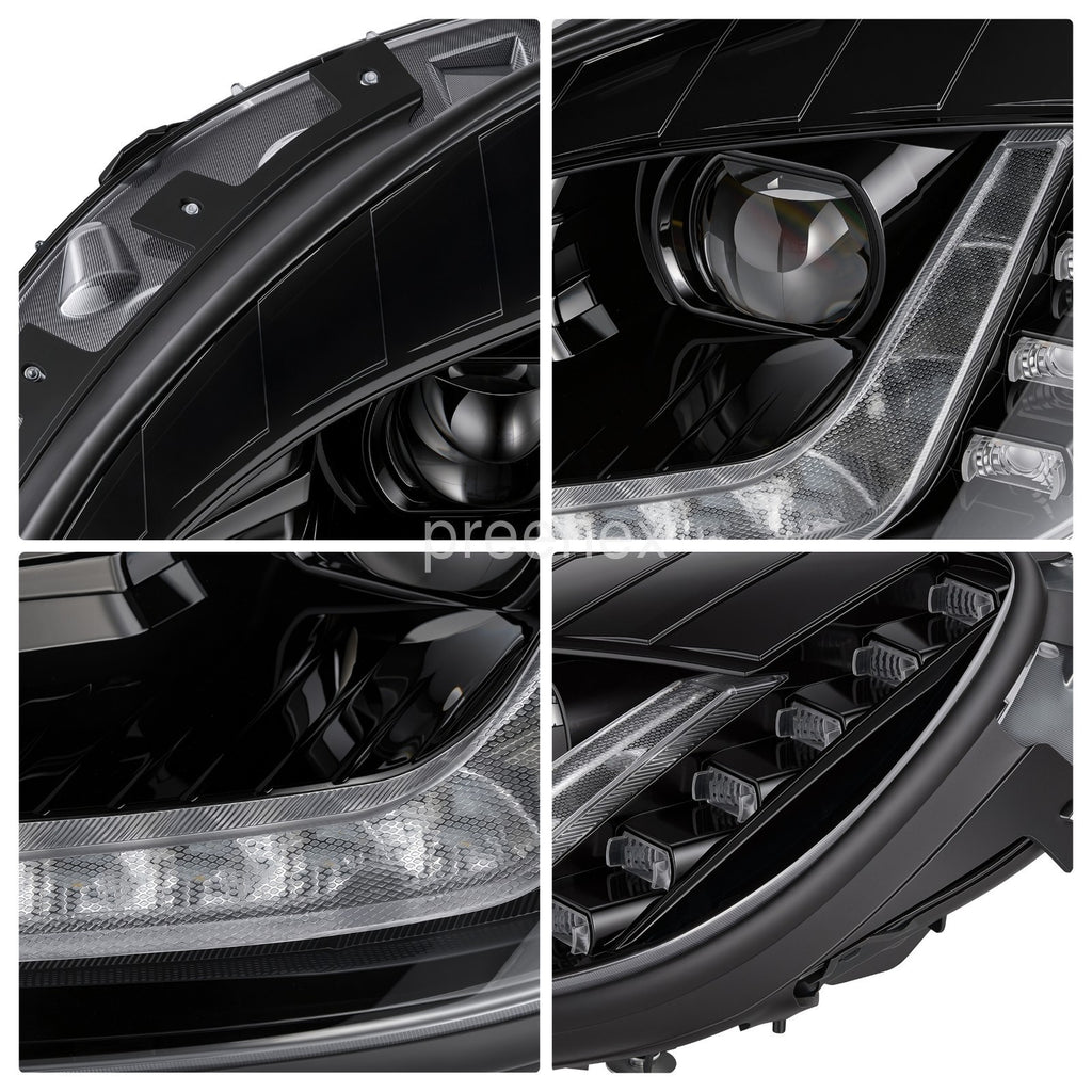 C7 Style LED Projector headlight lens and housing detail for 2005-2013 Chevrolet Corvette C6