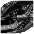 C7 Style LED Projector headlight lens and housing detail for 2005-2013 Chevrolet Corvette C6