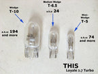 T5 58 70 73 74 Dashboard Gauge Cluster LED Bulbs (2 Pack) - GENSSI Lighting