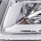 Driver side Chrome Halogen Projector headlight close-up for 2010-2015 GMC Terrain SL SLE SLT (view 10)