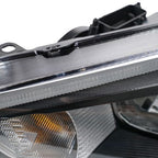 Black Halogen headlights pair front view for 2015-2018 Ford Focus (view 9)