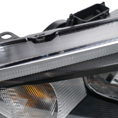 Black Halogen headlights pair front view for 2015-2018 Ford Focus (view 9)