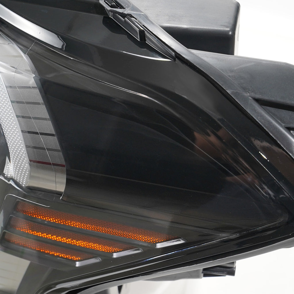 Led headlight adjuster close-up for 2022-2024 Ford Expedition