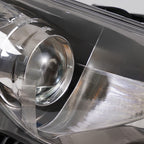 Left HID headlight lens close-up for 2009-2017 Infiniti FX / QX70