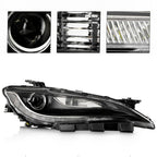 Right HID headlight lens close-up for 2015-2017 Chrysler 200