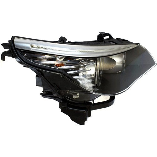 Black Halogen Angel Eye headlights pair front view for 2004-2010 BMW 5 Series E60 E61 (view 9)