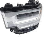 Right LED headlight lens close-up for 2019-2024 Ram 2500/3500