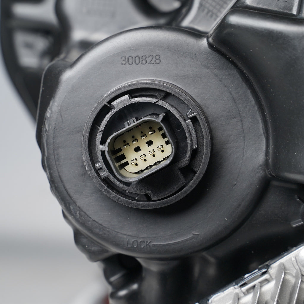 Led headlight bulb socket close-up for 2024-2026 GMC Acadia AT4 / Elevation