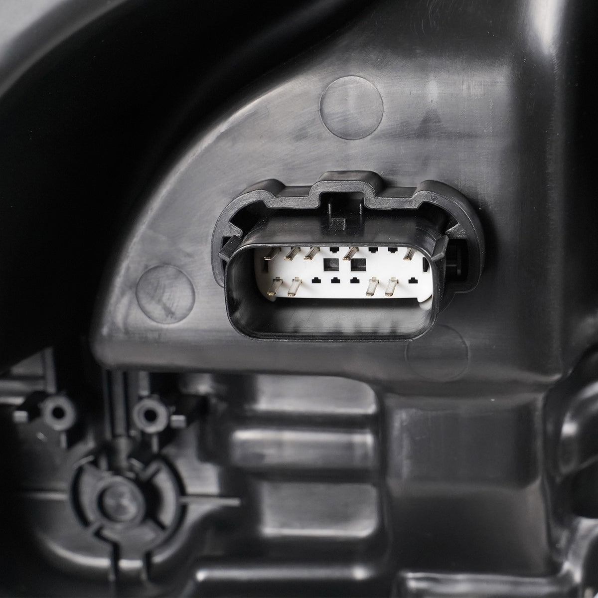 Led headlight bulb socket close-up for 2021-2023 Ford F-150 Raptor