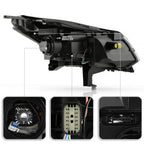 Adjuster location diagram for 2013-2017 Buick Enclave headlights