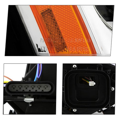 Chrome HID Projector headlight inner lens detail for 2006-2011 Cadillac DTS