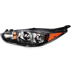 Right halogen headlight lens close-up for 2014-2019 Ford Fiesta