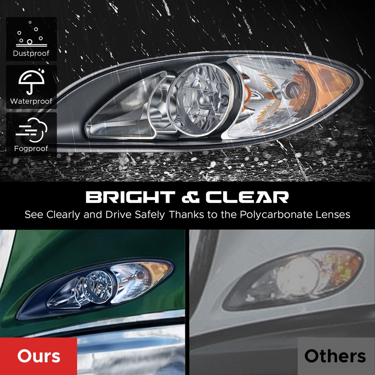 Chrome Halogen headlight features and specifications for 2008-2016 International ProStar (image 6)