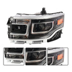 Right HID headlight lens close-up for 2013-2019 Ford Flex