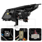 Rear adjuster view diagram for 2013-2017 Buick Enclave headlights